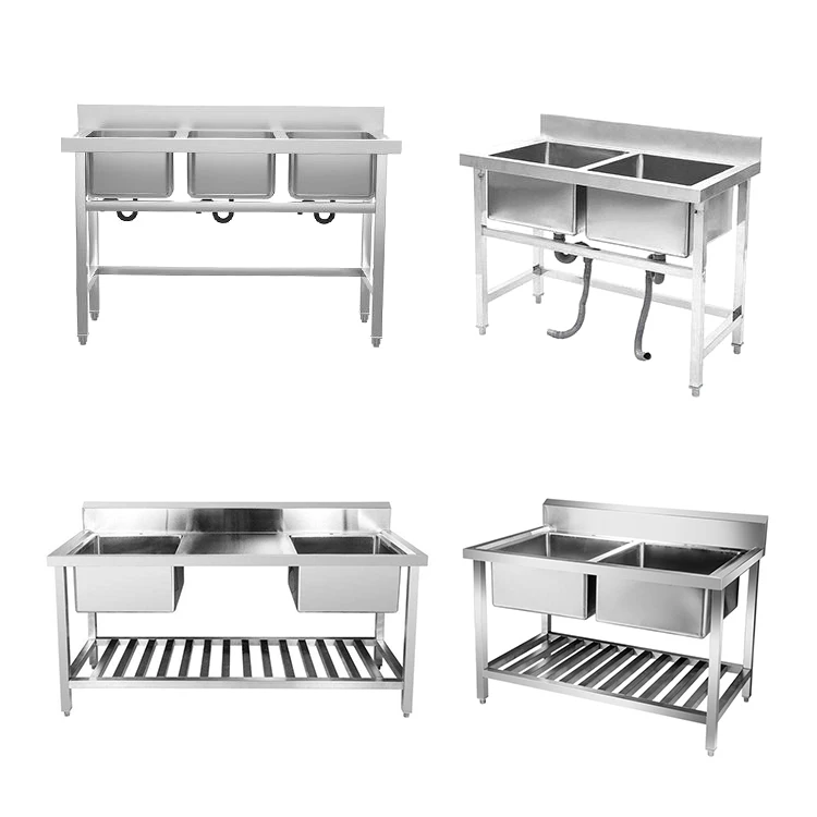 Commercial Kitchen Outdoorrfashionrant Catering Tattoo Accessories Washing Sink Stainless Steel Carton Square Modern Polished