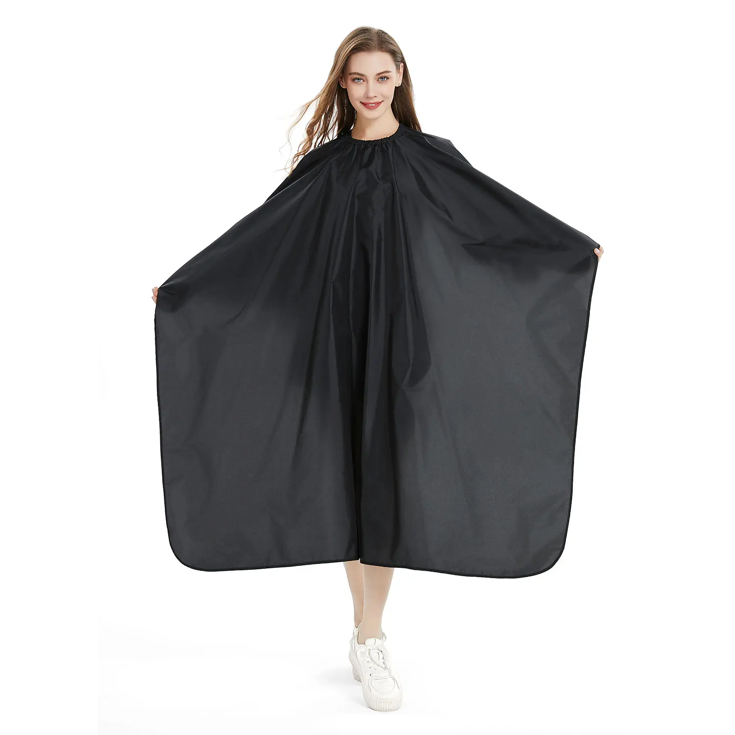 Factory Price Polyester Barber Cape, Custom LOGO Hairdressing Accessories Coloring Cape For Beauty Salon 140A