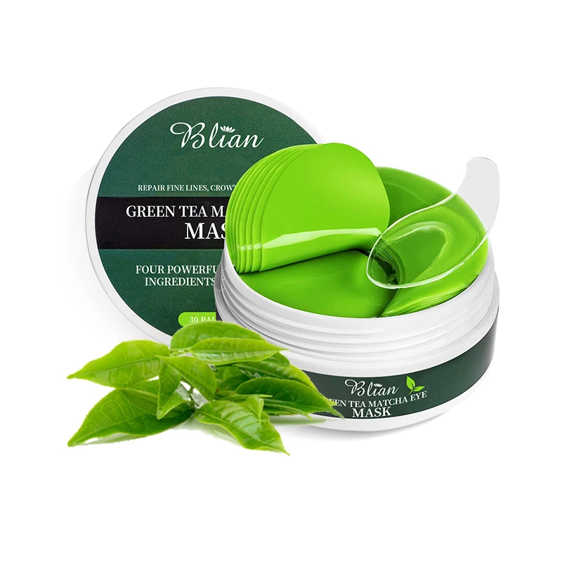 Лидер продаж Amazon OEM ODM маття патчи для глаз темные круги уменьшающие мешки для глаз отечность зеленый чай патчи для глаз маска