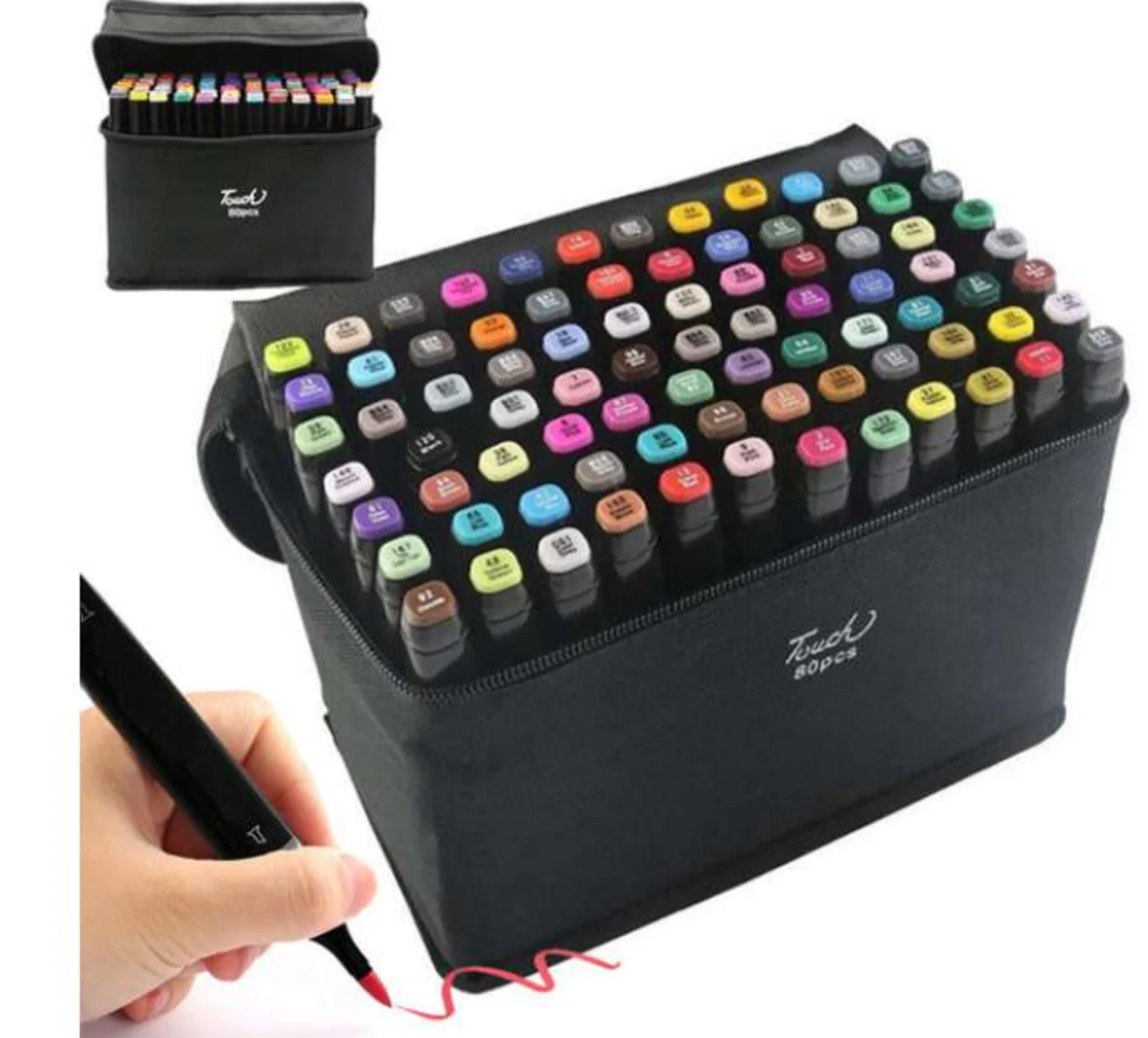 Alcohol 80 Colors Dual Tip Art Markers for Kids & Adult Coloring Sketching Drawing Artists Paint Markers Pen