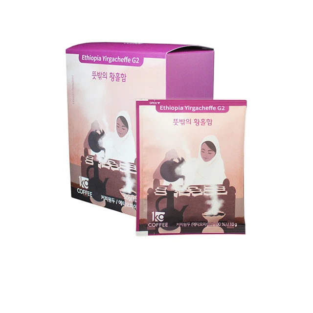
Премиум удобный 100% Эфиопия оригинальный жареный кофе капельный мешок мгновенного кофе 