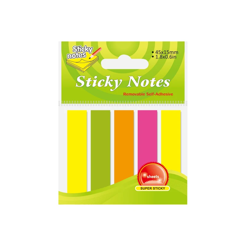 Eco-friendly good quality flag shaped paper page marker sticky notes