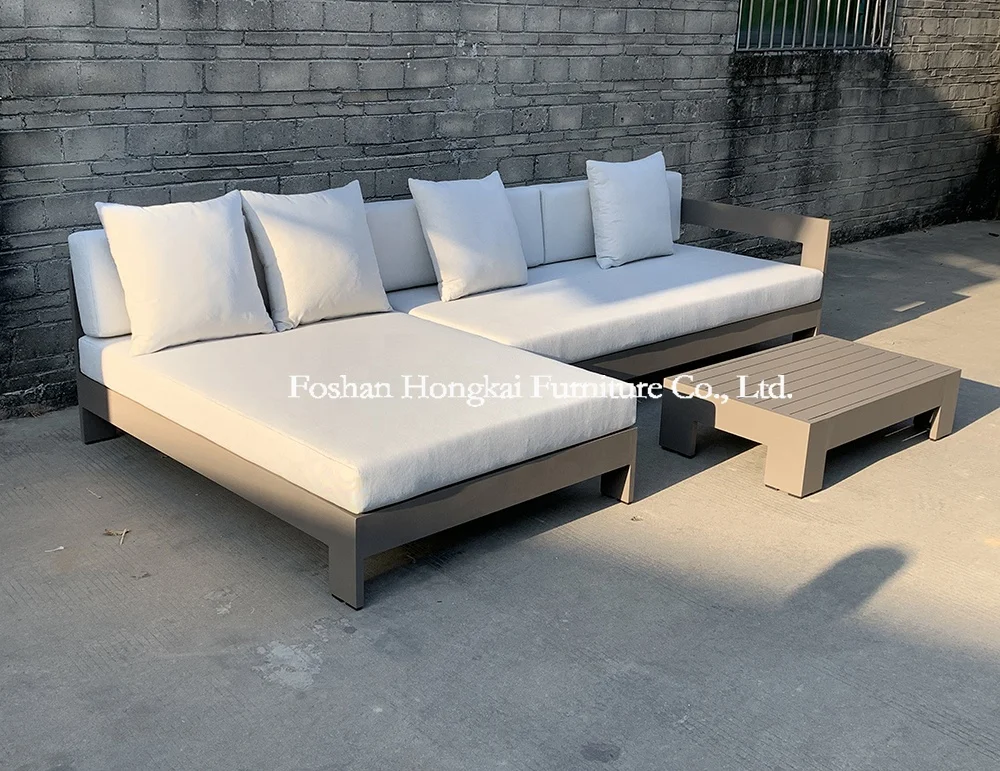 Luxury Metal Aluminum Frame Patio Outdoor Garden Furniture Sofa Set