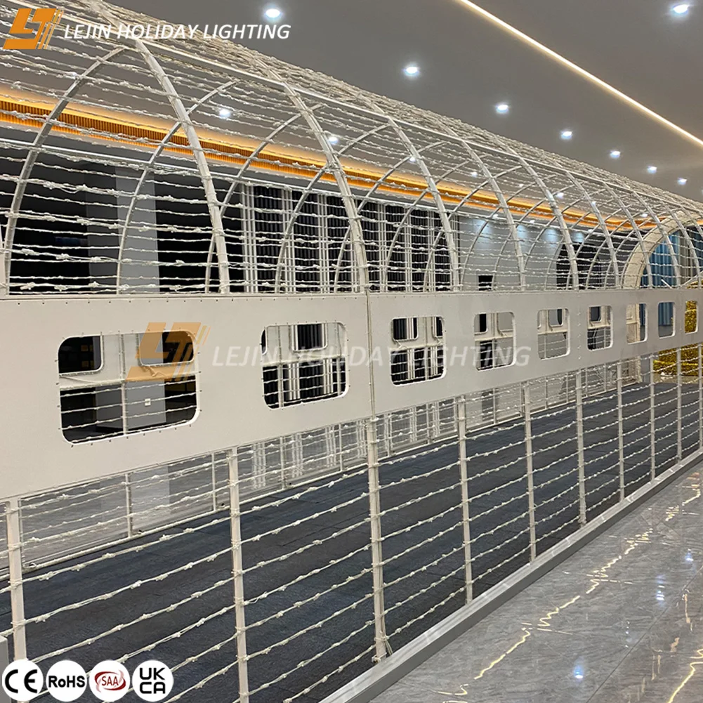 Large beautify project customization RGB 3D LED Festival Decor LED Light tunnel Outdoor waterproof theme park lighting