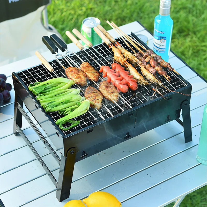 2022 Hot Sale High Quality Foldable Home Charcoal Grill Portable Outdoor Metal Grill Wholesale