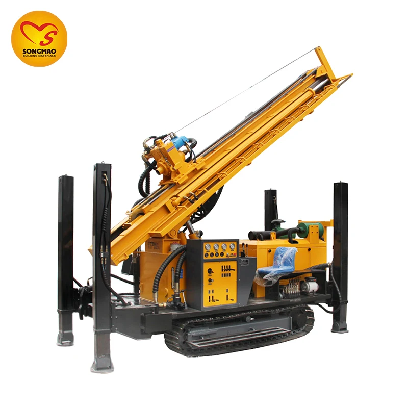 New product crawler high-leg pneumatic hydraulic borehole 380m depth water well drilling rig for sale