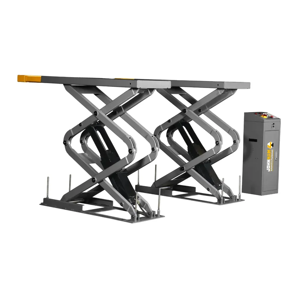 Johnham In-ground Scissor Lift JFR07B Max. Height 80' Heavy-Duty Carbon Steel Auto Car Jack Lifts for Home Garage Shop