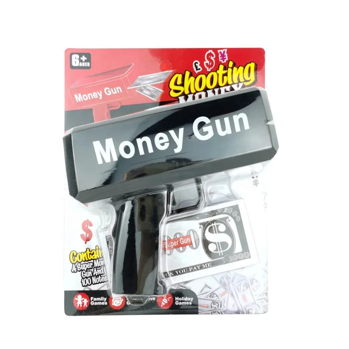 Best Selling Cash Money Gun Paper Money Spray Gun Toys for kids
