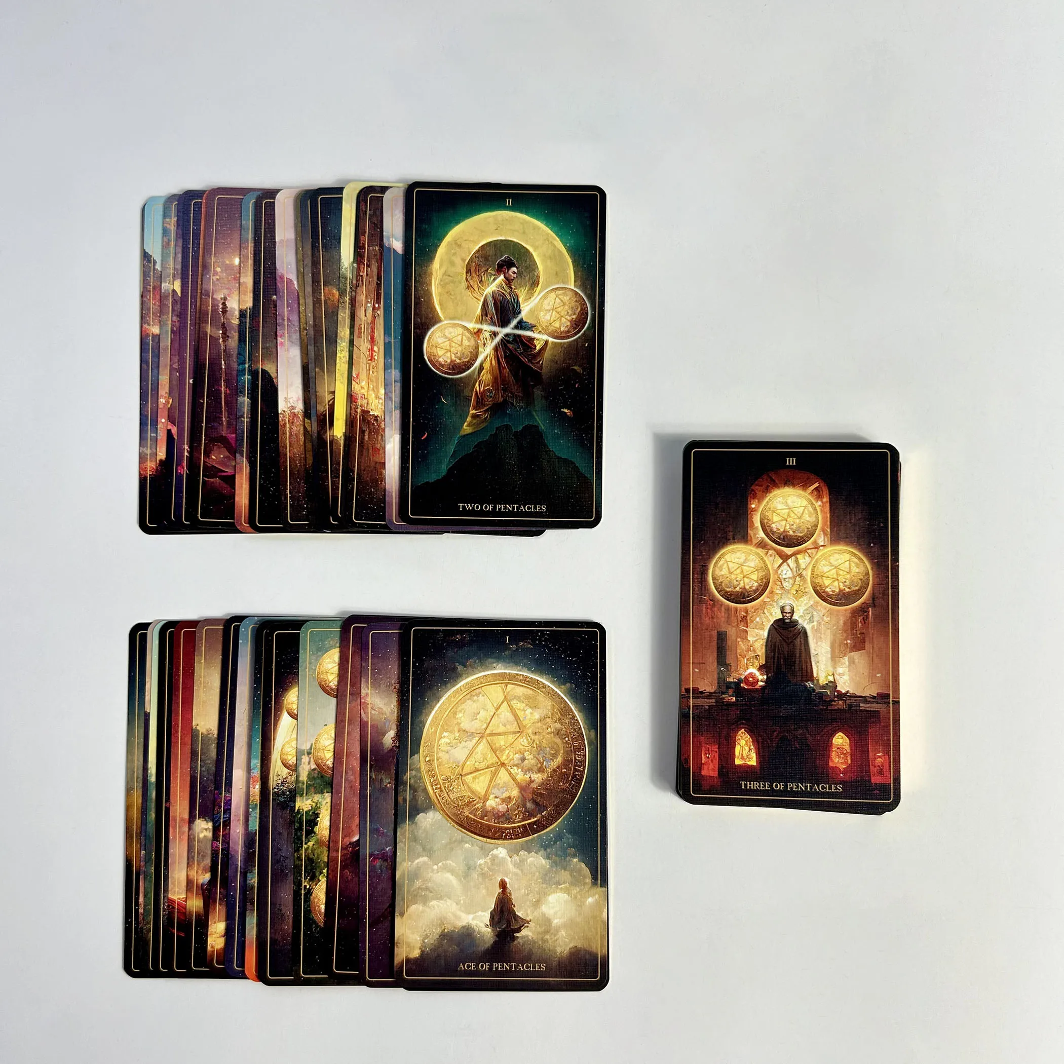 Factory Wholesale Tarot Cards Custom Printing Gold Edge Stamping Playing Cards Unique Mysteries Situation Card Game Deck