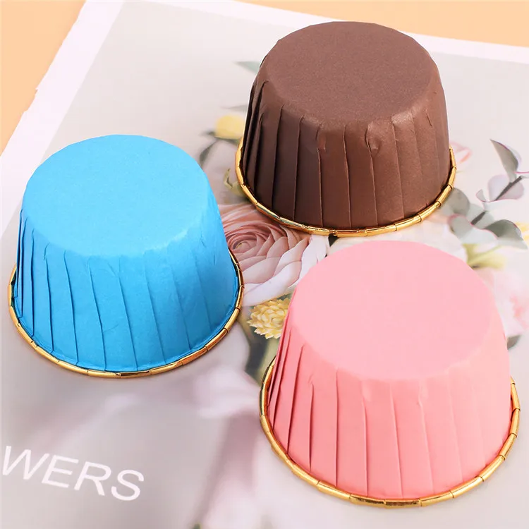 
New 50 Pcs/set Cupcake Paper Cups Muffin Cupcake Liner Wrapper Cake Baking Mold Tools Tray Case for Party Wedding 