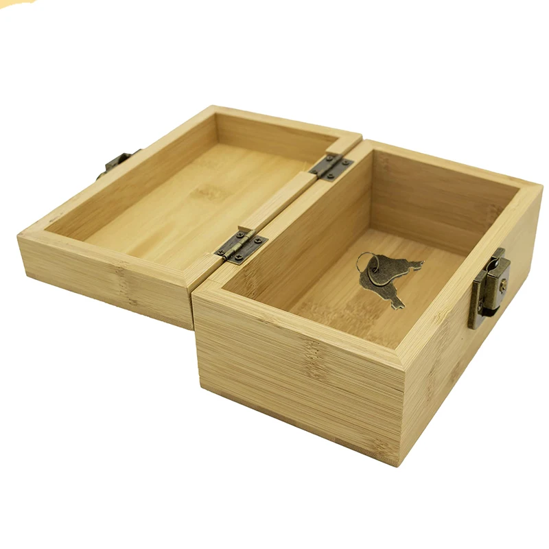 Wooden Stash Box Tobacco Set with Grinder Rolling Tray Stash Jar Cigarette Case Natural Handmade Wood Tobacco Herbal Storage Box