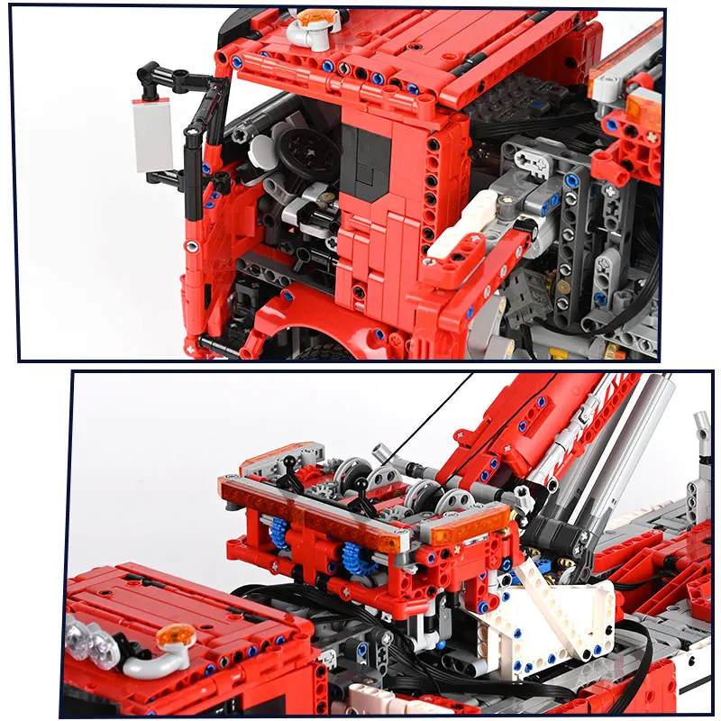 Hot Selling Mould King 17028 Road Rescue App Rc Remote Control Technic Engineering Construction Vehicles Building Blocks