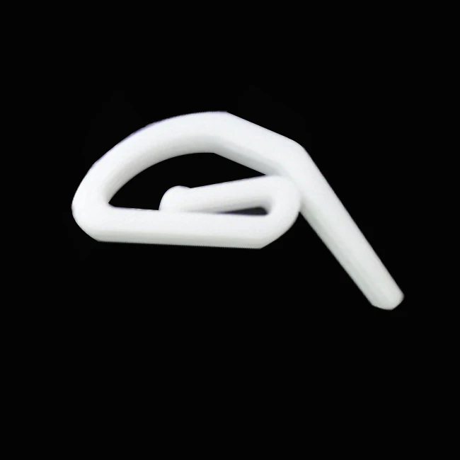 competing prices wear-resistant and durable plastic 9 shape hooks white for curtains draperies