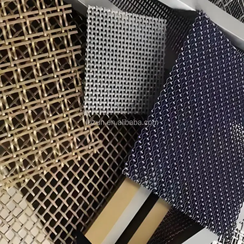 Stainless Steel Aluminum Woven Wire Mesh Screen Indoor and Outdoor for Exterior Wall Protection and Room Dividers