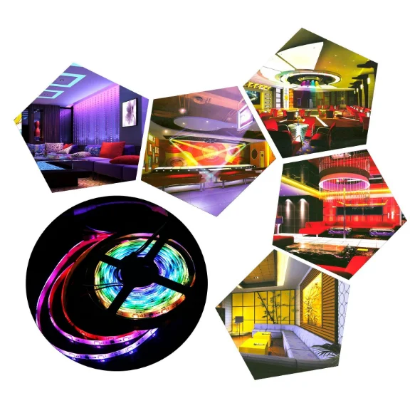Smart led strip light  flowing water addressable dream color  5m pixel control flexible magic digital ws2811 rgbic light 12v 24v