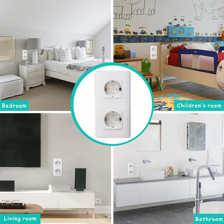 SUNNUO Eu Power Socket Baby Safety Guard Proof Wall Power Electrical Outlet Plug Socket Protector Cover