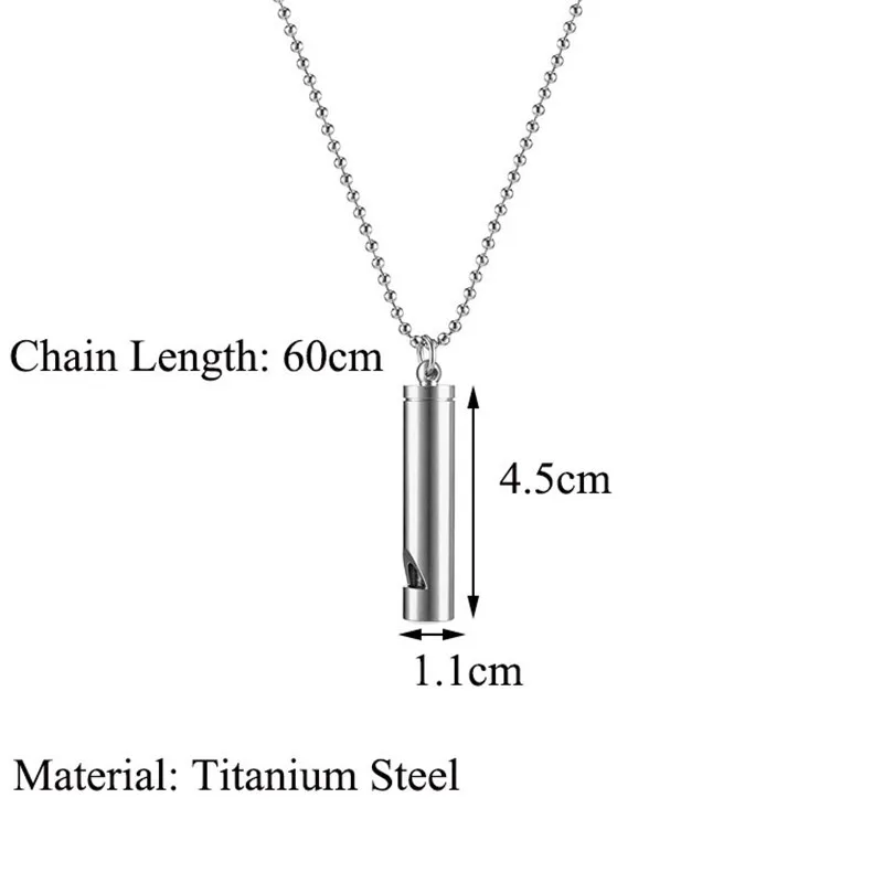 2022 Newest Top Quality Relief Breathe Calming Necklace Whistle Stainless Steel Meditation Breathing Anti Anxiety Necklace