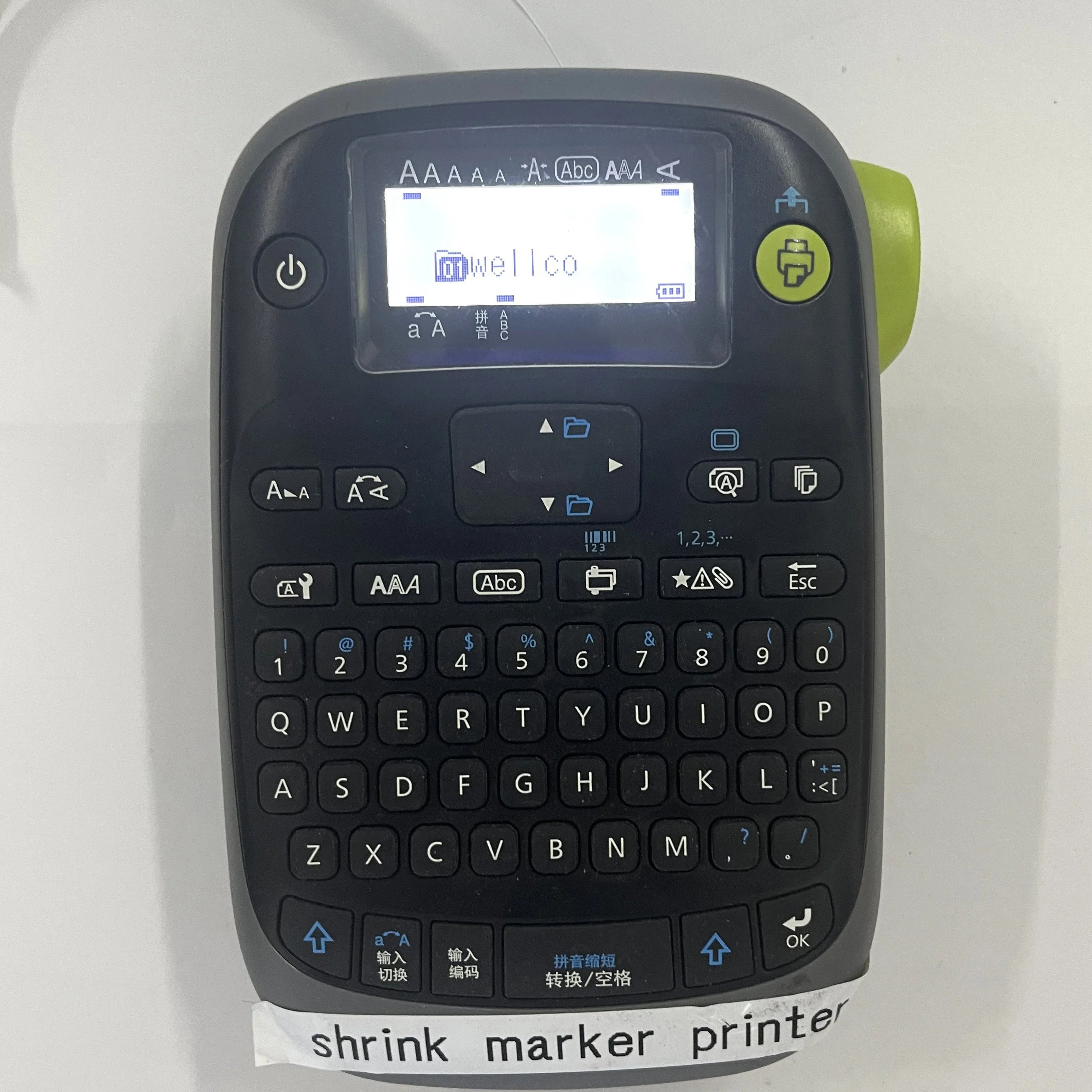 Wellco ручная портативная термопередающая этикетка, кабель маркера, принтер, термоусадочная трубка, принтер для этикеток