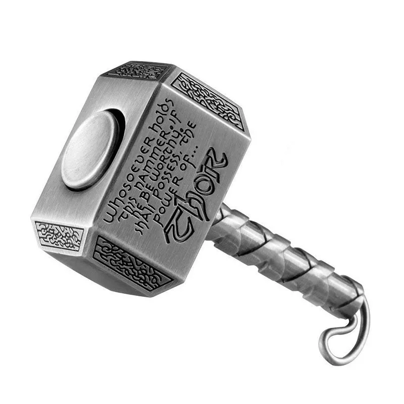 Metal Thor s Battle Hammer Fidget Spinner Toys Anti-Stress Anxiety Relief Hand Finger Spinner Key chain Fidget Toy