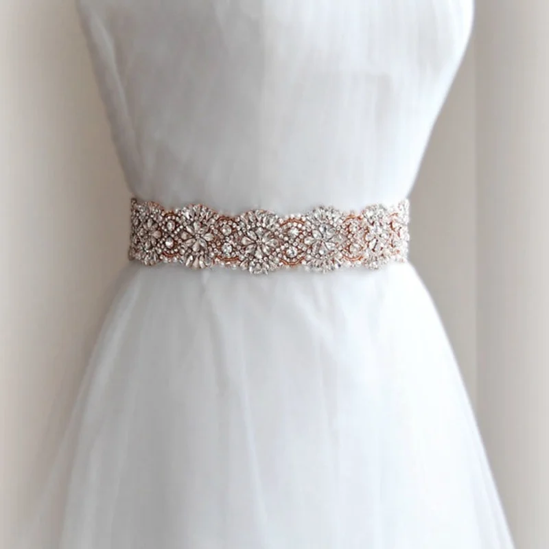 
Hot Sale Pearl Crystal Beaded Flower Bridal Sash Handmade Rhinestone Belt with Ribbon for Bride Bridesmaids formal Dress 
