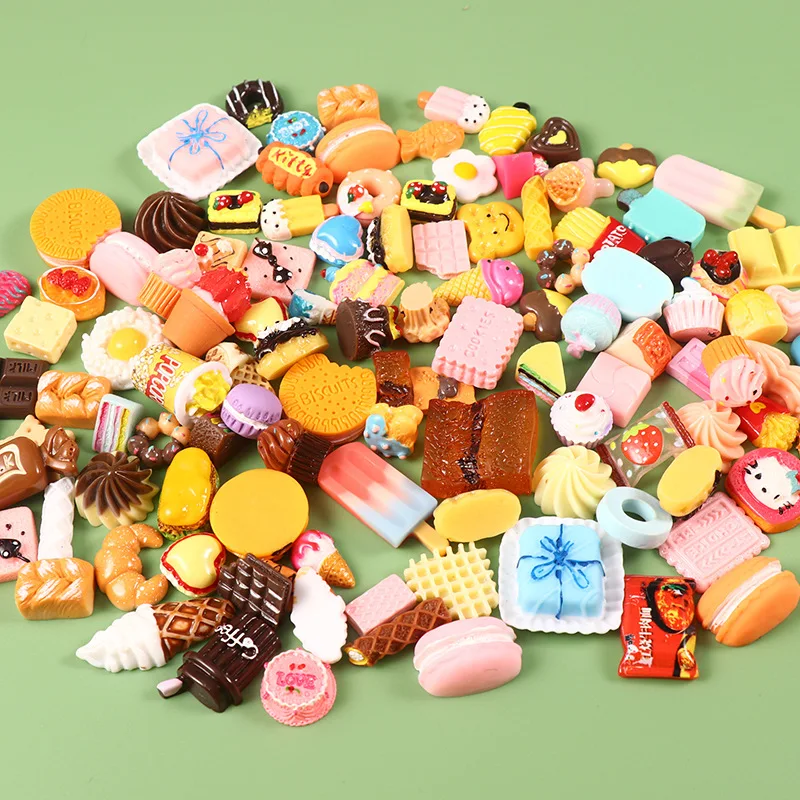 Toys Kids Mini Cute Miniature Doll House Store Supermarket Food Cake Wine Drink For Phone Case Imitate Kitchen Accessories Toys