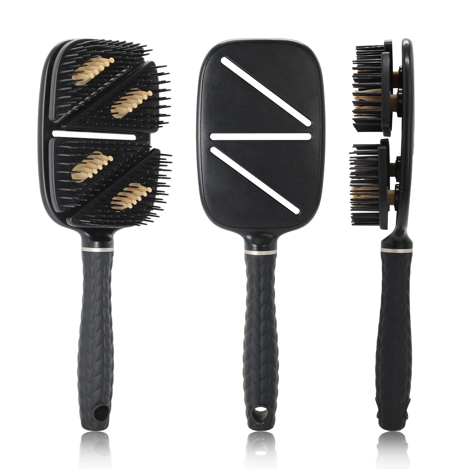 2023 New Soft Tore Material Hair Extension Detangler Brush Professional Scalp Massager Detangling Hair Brushes For Women