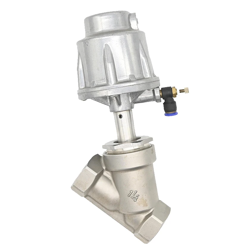 JTAIV Stainless Steel 304 2 Way  Gemi Thread Pneumatic Angle Seat Valves DN15-DN80