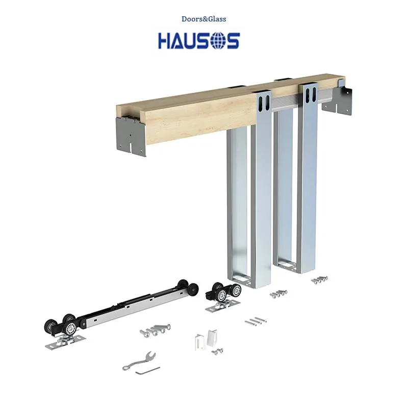 Комплект карманной дверной рамы 36x84 дюйма с двусторонним механизмом мягкого закрывания для 2x4 штифта двери шириной 24 ~ 36 дюймов