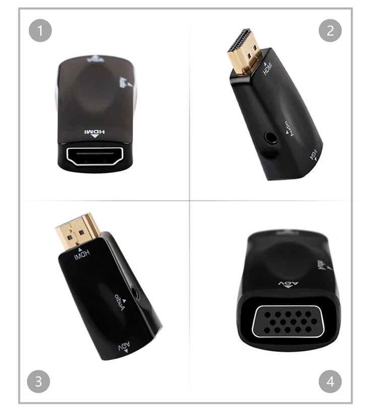Адаптер vga-hdtv многофункциональный 1080p компьютерный преобразователь сплиттер-адаптер