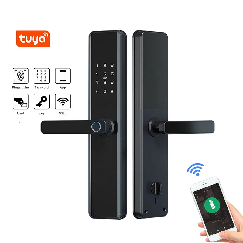 Full function digital code access smart security biometric Fingerprint door lock tuya wifi TTlock ble remote control locks
