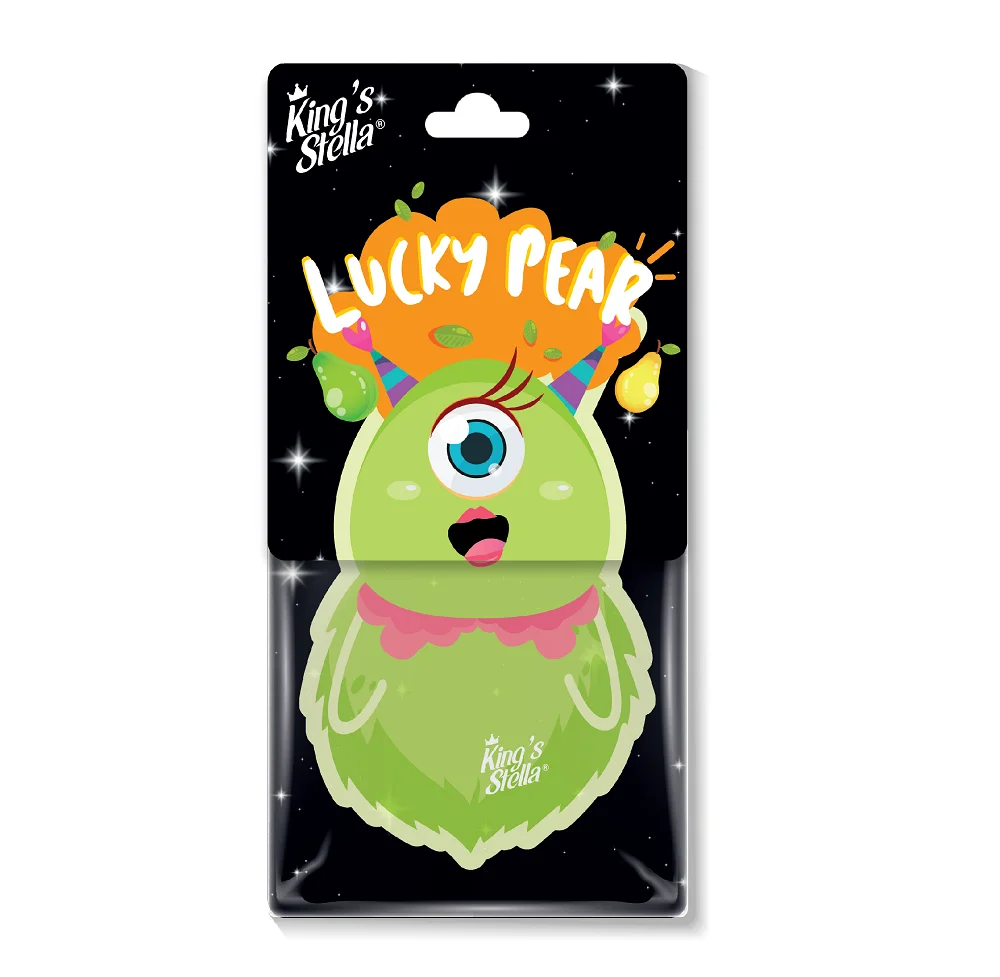 Factory Cheap Price OEM Service Hanging Paper 2 Sided Air Freshener Little Monsters 13 g. # Lucky Pear
