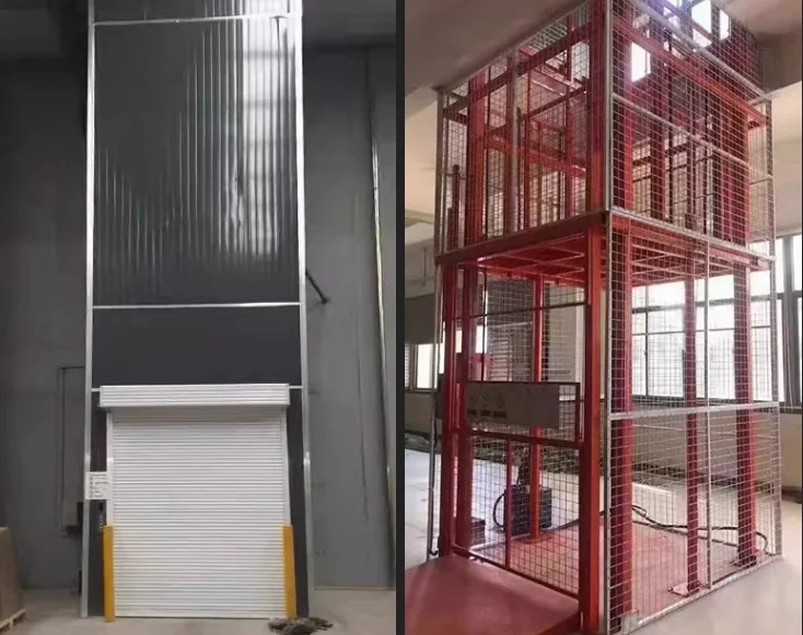 Customized guide rail type cargo elevator hydraulic lifting platform