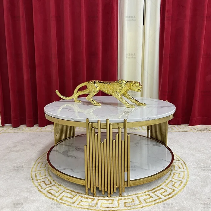 modern cheap round coffee table 80x80 glass  for living room furniture