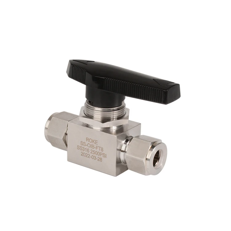 6000PSI Stainless Steel 316 Forged Double Ferrule Instrument Ball Valve