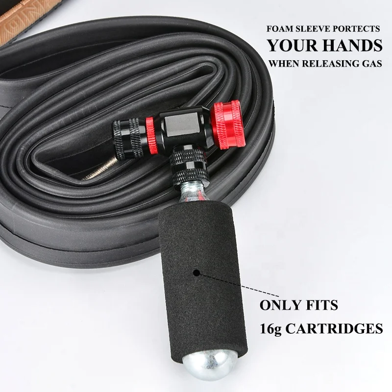 Portable Bicycle CO2 Pump High Pressure CO2 Cartridge Adapter Mount  FV AV Compatible Schrader Presta Valve Bicycle Accessories