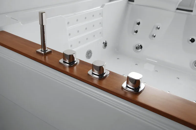 new style double persons white glass computer control jets surf bath tub