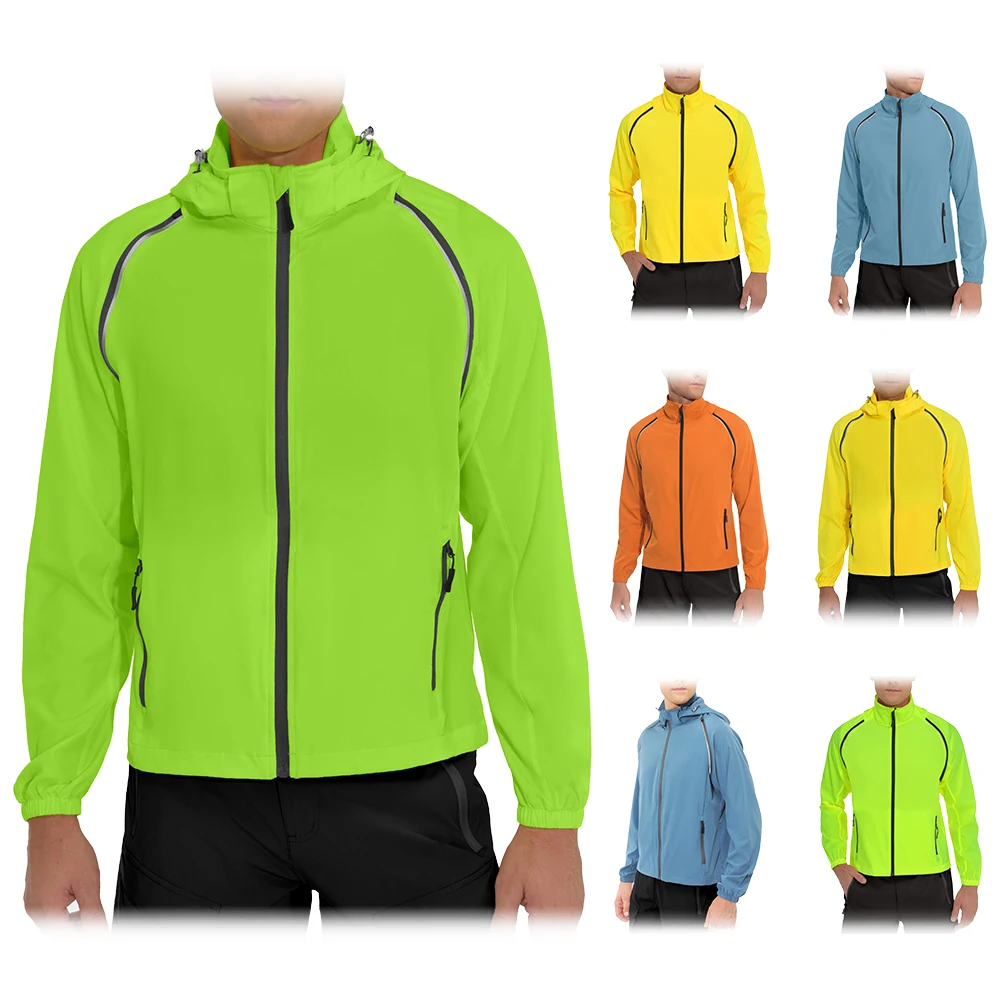 Design My Own Clothes Men Outdoor Hiking Rain Jacket Packable Man Embroidered Windbreaker Waterproof Cycling Bike Jacket Coats