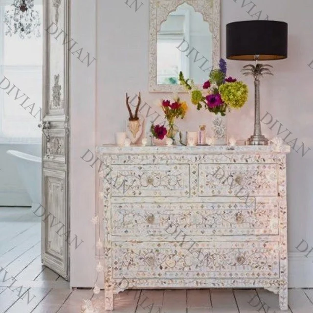 Home Chest Of Drawers Living Room Bone Inlay Furniture Best Quality Living Room Cabinet Wholesale Customized Chest For Home Deco