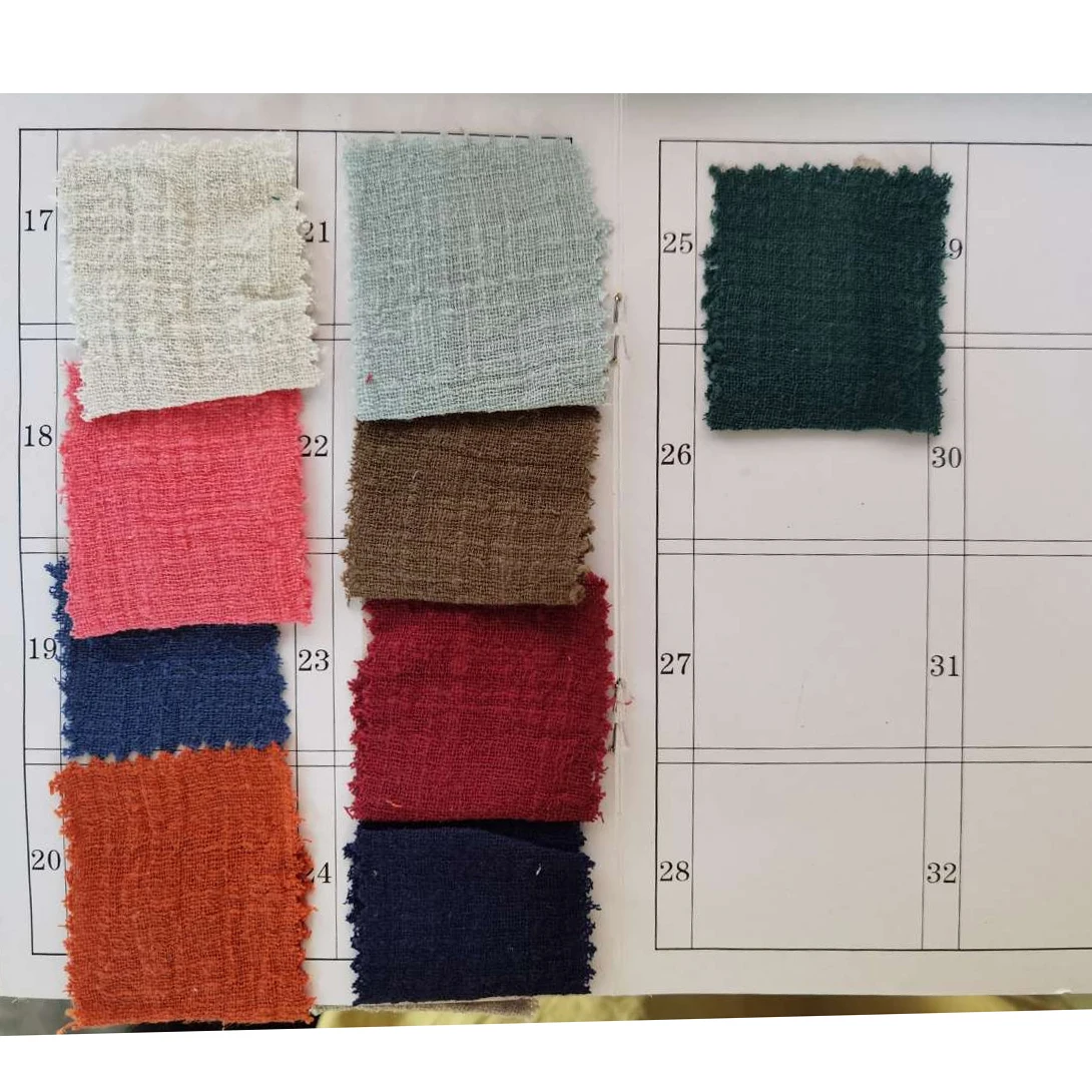 45*45cm Wholesale 100% cotton gauze crinkle napkins customized reusable for dinner wedding table