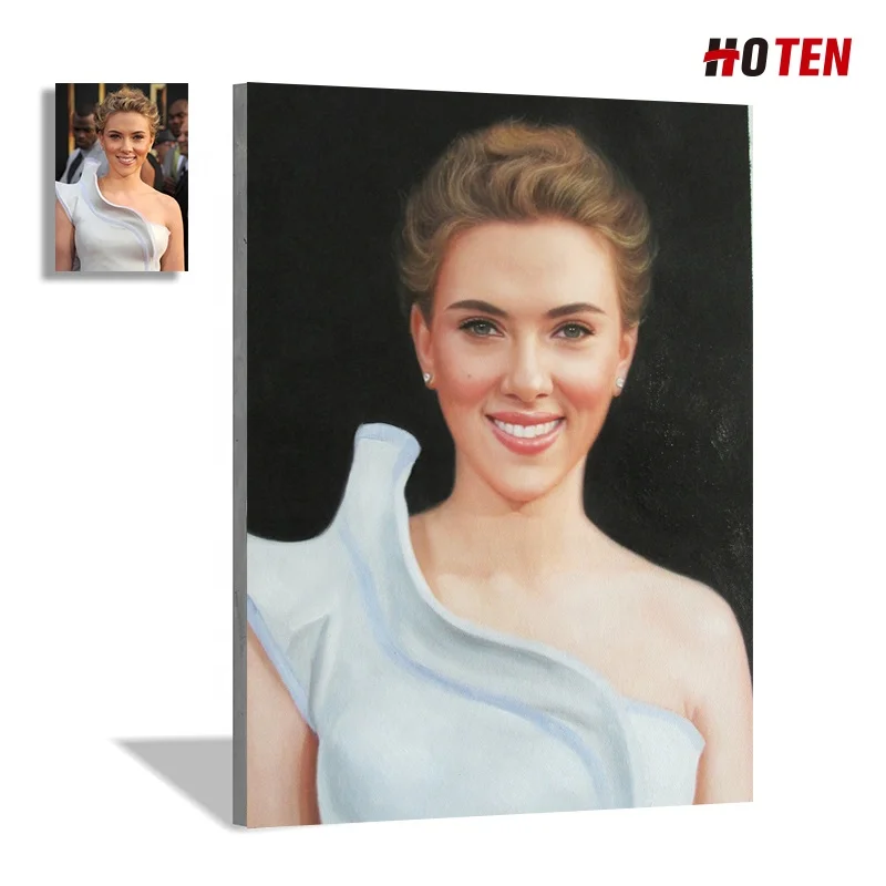 Ручная работа, портрет на заказ, холст, картина маслом, голова, портрет, звезда, портрет, памятная картина