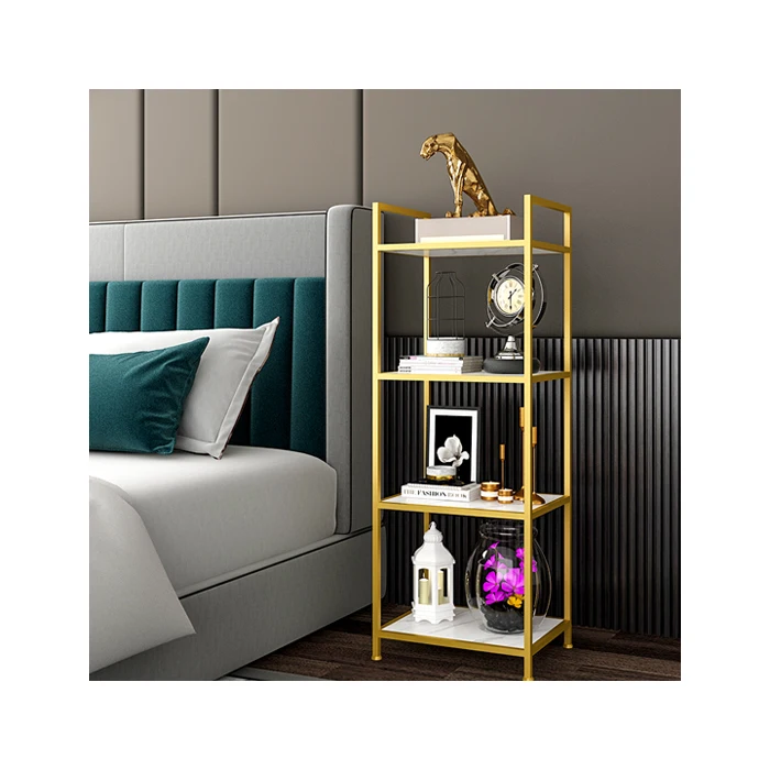 Hot selling Light luxury living room shelf floor multi-layer toilet storage rack toilet washbasin rack toilet side storage shelf