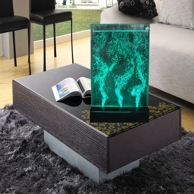 Mini Swirl Waterfall Led Lighting Water Bubble Wall Bedroom Furniture Sets