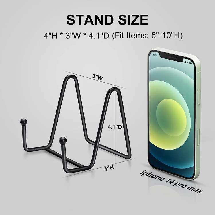 Metal Display Stands Black Iron Easel Plate Metal Plate Holder Display Stands