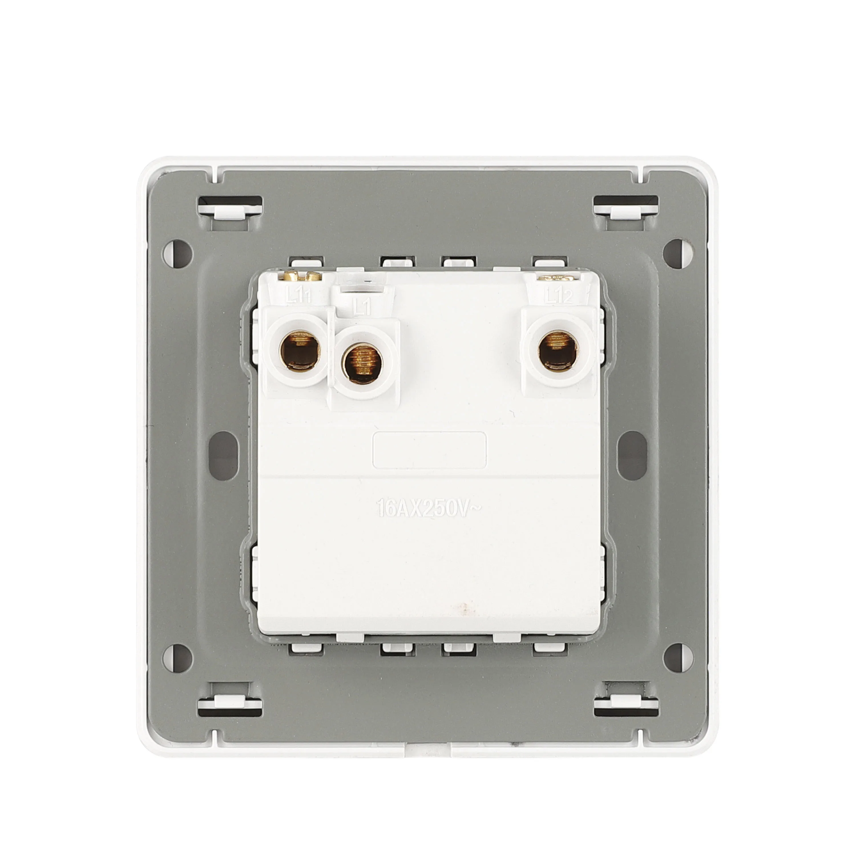 UK Standard Ivory White/Gold Maximum Voltage 220-250V 3 Pin European Safety Plug Socket