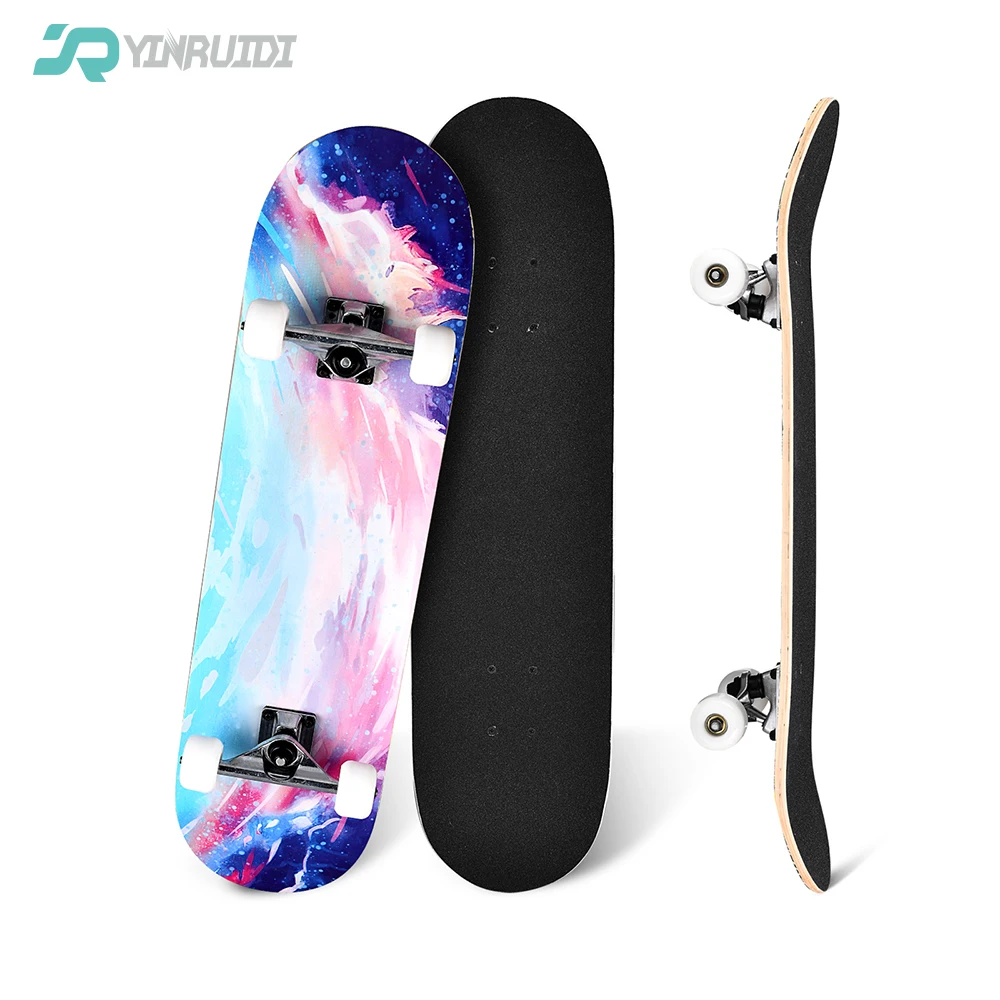 
 Four-Wheel OEM Sports Longboard 31 Inch 9 Layer Maple wood Skateboard Deck for Extreme Sports and Outdoor For Adults  