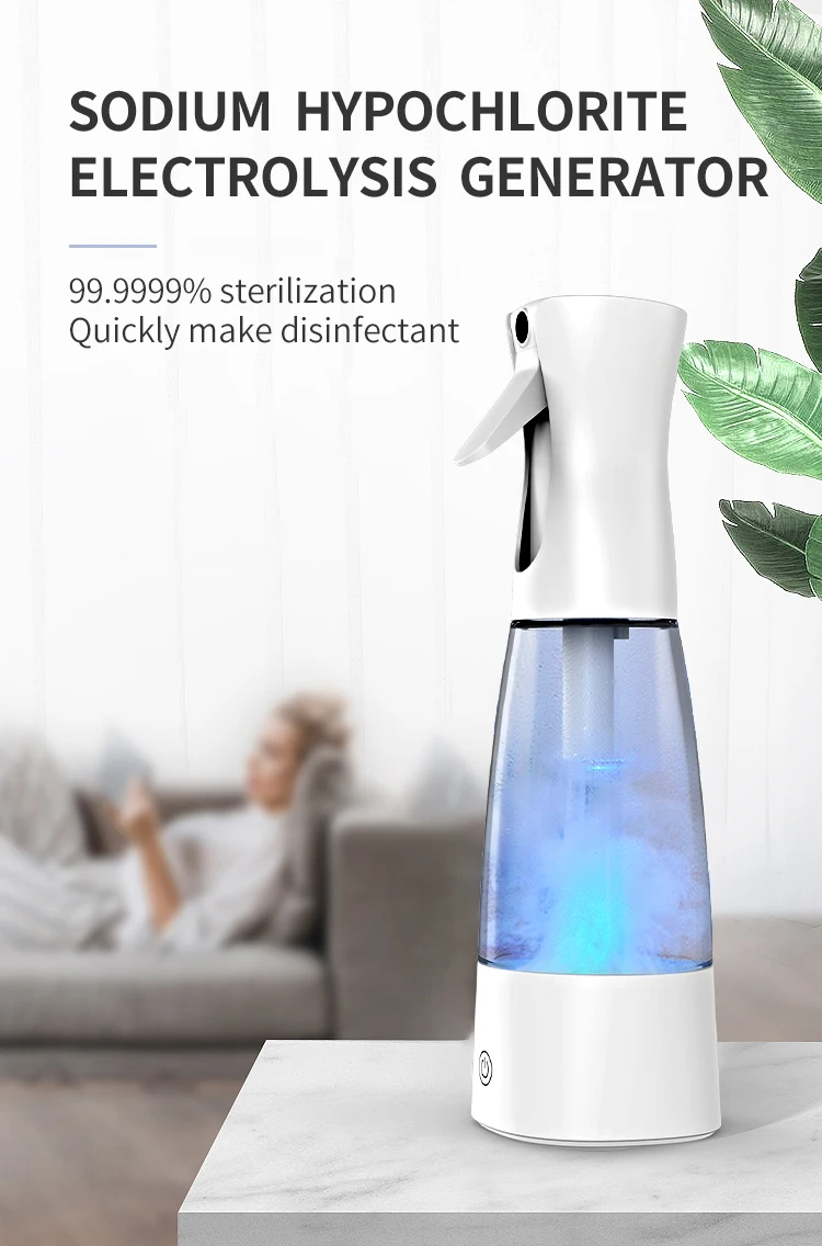 2024 China New Portable Homeuse Product 350ml Factory Lowest Price  Sterilization Machine Sodium Hypochlorite Generator