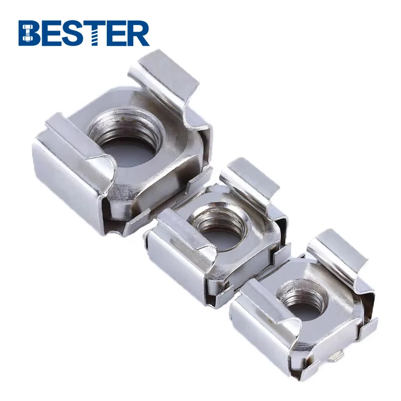Server Rack Cabinets M6 M8 304 Aluminum Stainless Steel Spring square Lock square Floating Cage Nut for Mount Rack