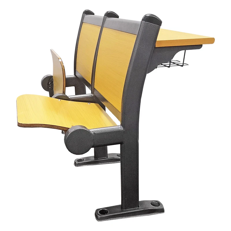 Foldable Student Multimedia Ladder-style College School Desks and Chairs School Lecture Hall Fixed Desks and Chairs