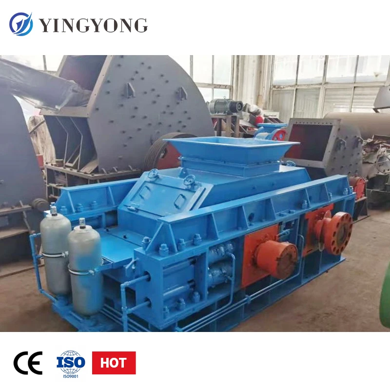 hot sale high quality hydraulic smooth small size Mini Double Roller Crusher machine type 2pg-610*400 gs1500*3600 2pg0425