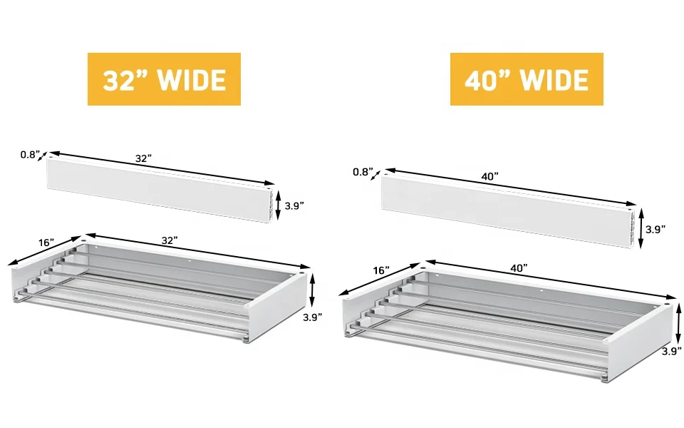 Soyoung NEW Compact Wall Mounted Metal Black White Towel Racks Laundry Clothes Drying Rack For Home